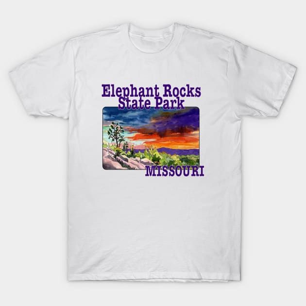 Elephant Rocks State Park, Missouri T-Shirt by MMcBuck